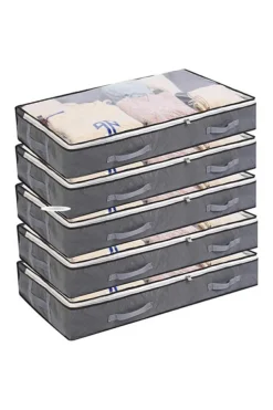 Hot Dear-Lover Foldable Clear Window Zipper Storage Bag Gray