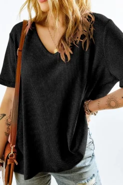 New Dear-Lover High Low Cuffed Tee Gray