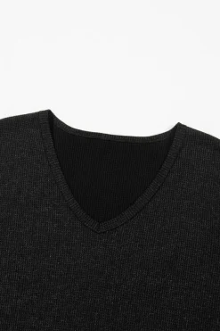 New Dear-Lover High Low Cuffed Tee Gray