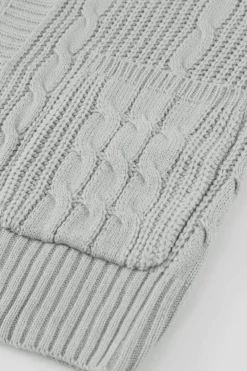 Outlet Dear-Lover Knit Texture Long Cardigan Gray
