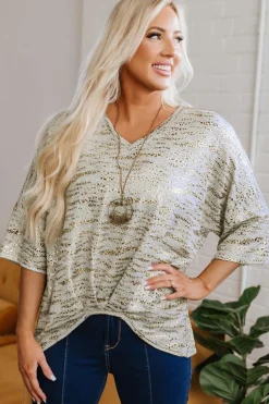 Online Dear-Lover Leopard Print Half Sleeve V Neck Loose Fit T Shirt Gray