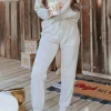 Hot Dear-Lover Long Sleeve Pullover and Jogger Pants Lounge Set Gray