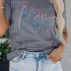Outlet Dear-Lover Mama Quadruple Shadows Graphic Tee Gray