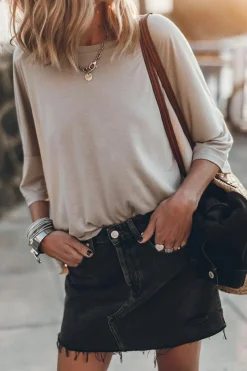 Hot Dear-Lover Oversized Flowy Dropped Shoulder T-shirt Gray