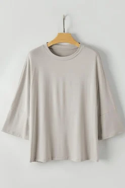 Hot Dear-Lover Oversized Flowy Dropped Shoulder T-shirt Gray