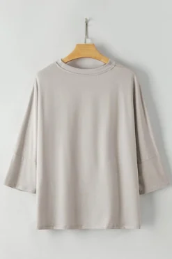 Hot Dear-Lover Oversized Flowy Dropped Shoulder T-shirt Gray