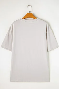 Best Dear-Lover Rock & Roll Graphic Distressed Vintage Tee Gray