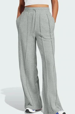 Best Dear-Lover Seamed Drawstring High Waist Wide Leg Sweatpants Gray