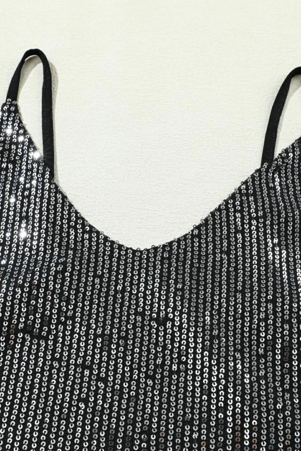 Best Dear-Lover Sequin Tank Top Gray