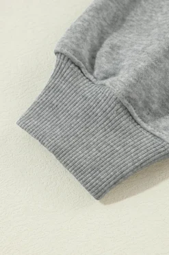 Clearance Dear-Lover Solid Classic Crewneck Pullover Sweatshirt Gray
