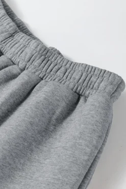 Clearance Dear-Lover Solid Drop Shoulder Hoodie and Joggers Activewear Set Gray