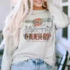 Fashion Dear-Lover SOMETHING ORANGE Graphic Relaxed Sweatshirt Gray