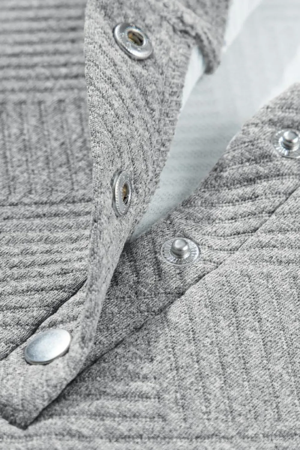 Online Dear-Lover Textured Kangaroo Pocket Drawstring Hooded Mini Dress Gray
