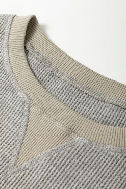 New Dear-Lover Thermal Pullover Loose Sweatshirt Gray