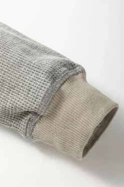 New Dear-Lover Thermal Pullover Loose Sweatshirt Gray