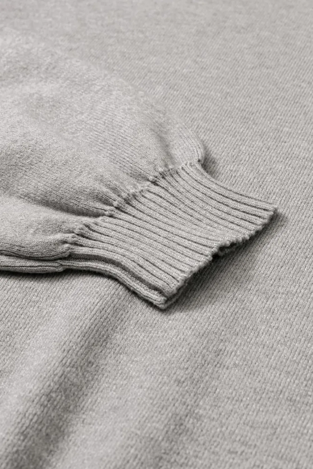 Online Dear-Lover Turtleneck Drop Shoulder Bubble Sleeve Knit Sweater Gray