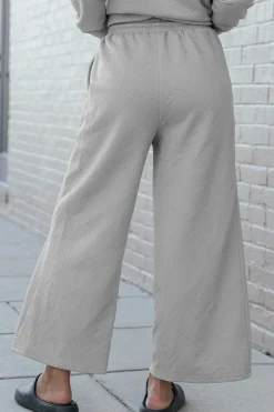 Hot Dear-Lover Ultra Loose Textured 2pcs Slouchy Outfit Gray