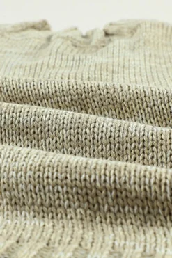 Outlet Dear-Lover V neck Drop Shoulder Knitted Sweater Gray