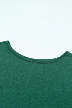 Best Dear-Lover Asymmetrical Cut Out Buttoned Long Sleeve Top Green