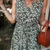 Online Dear-Lover Boho Floral Print V Neck Tunic Sleeveless Dress Green