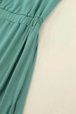 Best Dear-Lover Button Up High Waist Long Sleeve Dress Green