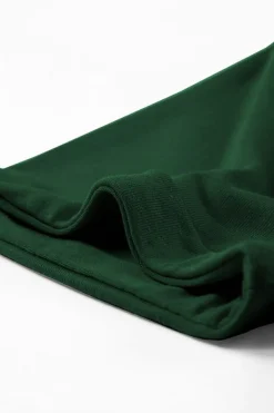 Sale Dear-Lover Casual Plain Crew Neck Tee Green