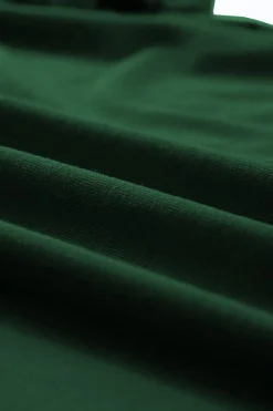 Sale Dear-Lover Casual Plain Crew Neck Tee Green