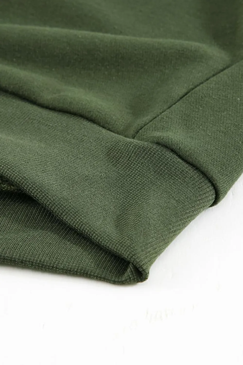 Fashion Dear-Lover Casual Solid Color Lace-up Hoodie Green