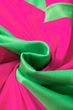 New Dear-Lover Colorblock Rounded Hem Loose T Shirt Green