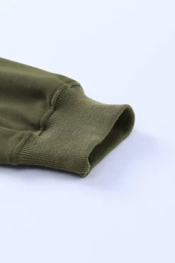 New Dear-Lover Drop Shoulder Cropped Sweatshirt Green