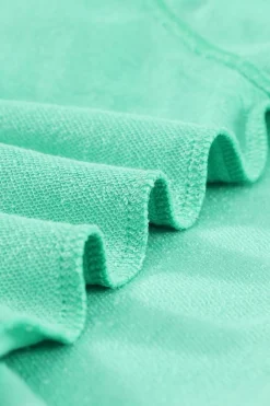 Fashion Dear-Lover French Terry Cotton Blend Pullover Sweatshirt Green