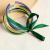 Discount Dear-Lover 5pcs Glitter Jelly Bow Knot Ribbon Bracelet Set Green