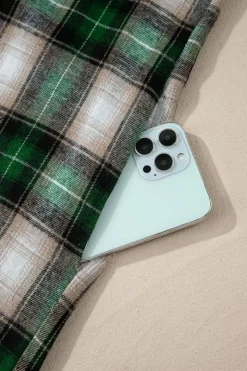 New Dear-Lover Plaid Print Chest Pocket Buttoned Hooded Shacket Green
