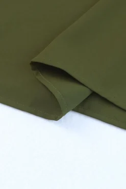 Outlet Dear-Lover Split V Neck Ruffled Sleeves Shirt Dress Green