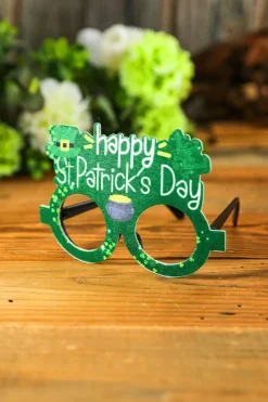 Hot Dear-Lover St. Patricks Day Clover Glasses Frame Green