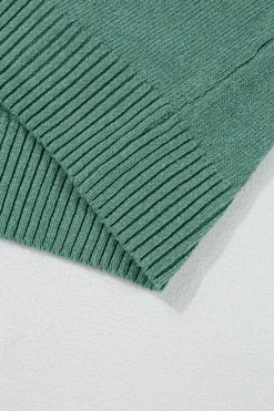Fashion Dear-Lover Star Pattern Drop Shoulder Sweater Green