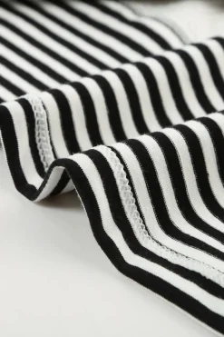 Discount Dear-Lover Stylish Colorblock Splicing Stripes Top Green