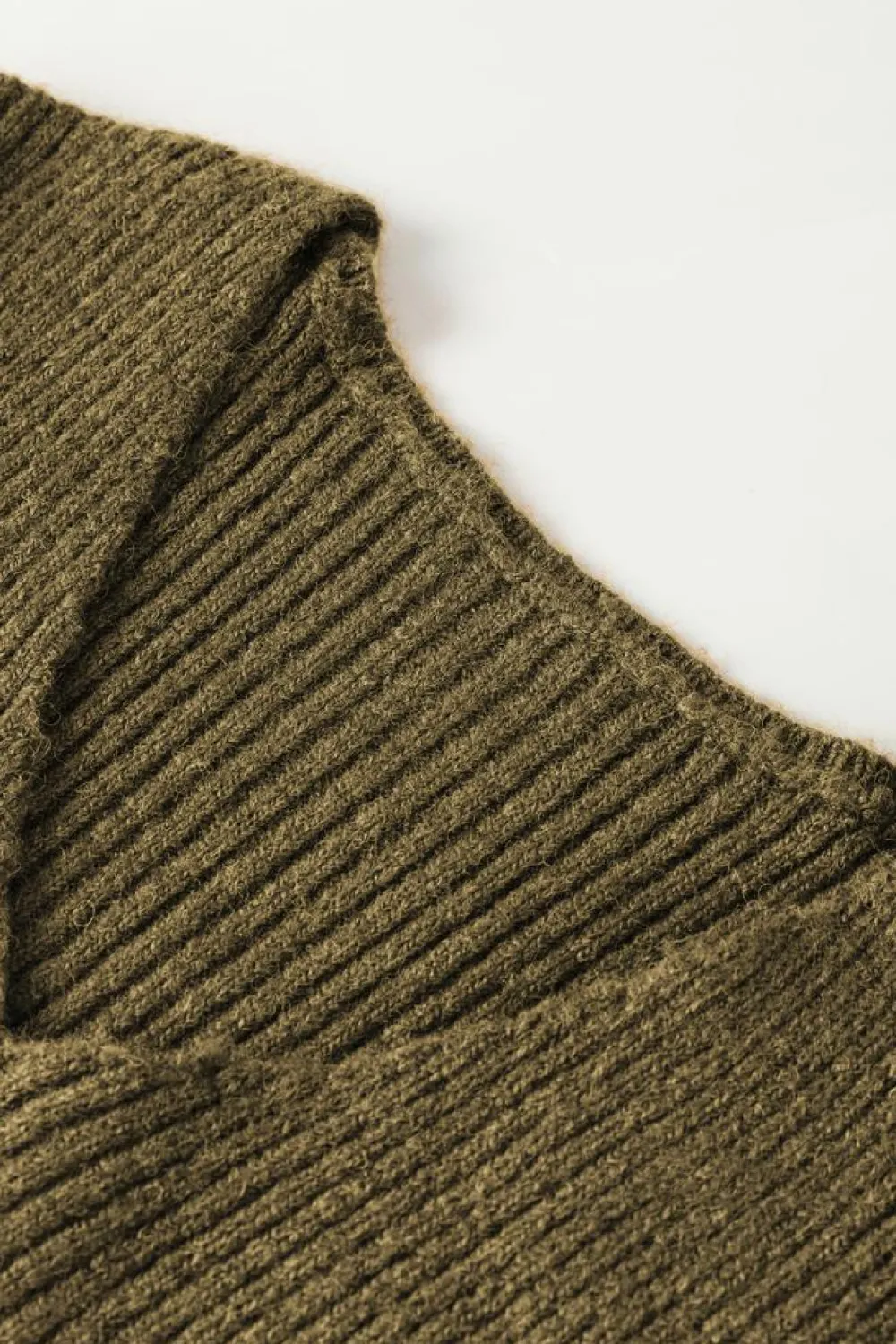 Best Dear-Lover V Neck Bodycon Sweater Dress Green