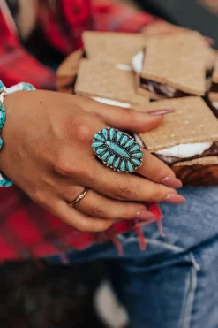 Hot Dear-Lover Vintage Oval Turquoise Ring Green