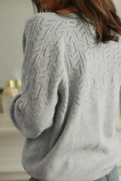 Clearance Dear-Lover Hollow Out Buttoned Knit Cardigan Green