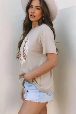 Best Dear-Lover Checkered Baseball Graphic Tee Jet Stream