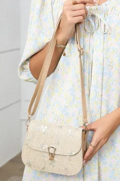 Discount Dear-Lover Delicate Weave Detail One Shoulder Bag Jet Stream