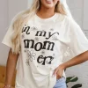Hot Dear-Lover In My mom Era Graphic Loose Casual Tee Jet Stream