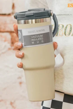 Best Dear-Lover Minimalist Insulated Vacuum Cup with Handle 30oz Jet Stream