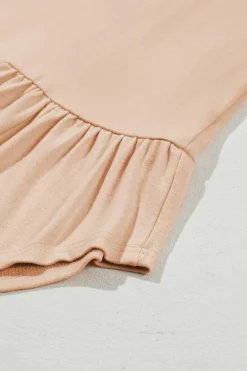 Outlet Dear-Lover Ruffled V Neck Buttoned V Neck Shirt Jet Stream