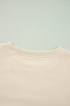 Best Dear-Lover Solid Color Ruffled Shoulder Long Sleeve Blouse Jet Stream