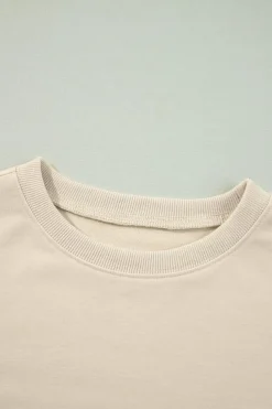 Best Dear-Lover Solid Color Ruffled Shoulder Long Sleeve Blouse Jet Stream