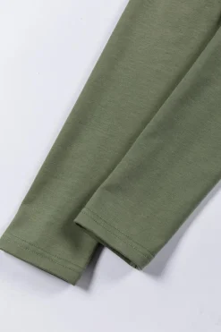 Clearance Dear-Lover Cowl Neck Shift Tunic Top Jungle Green