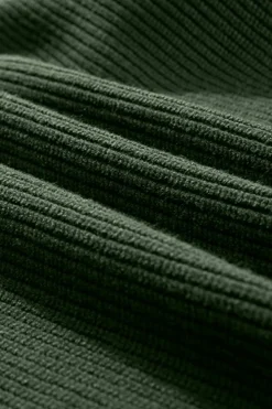 Online Dear-Lover Lantern Sleeve V Neck Knot Back Sweater Jungle Green