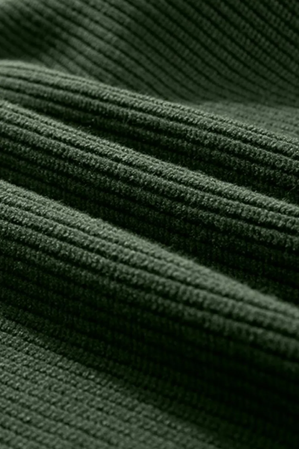 Online Dear-Lover Lantern Sleeve V Neck Knot Back Sweater Jungle Green